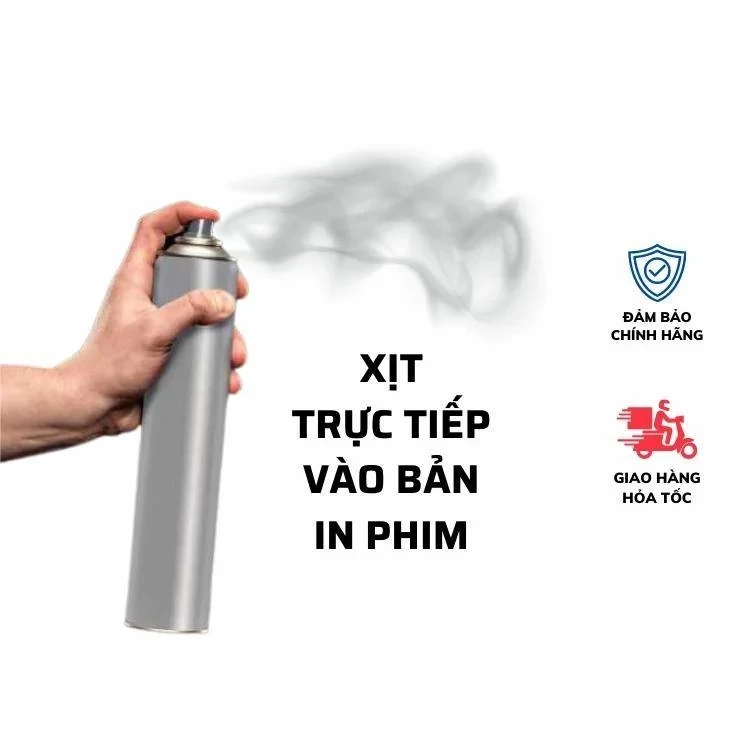 Chai xịt phim khắc dấu trên máy khắc dấu Polymer | Con dấu Quốc Tiến